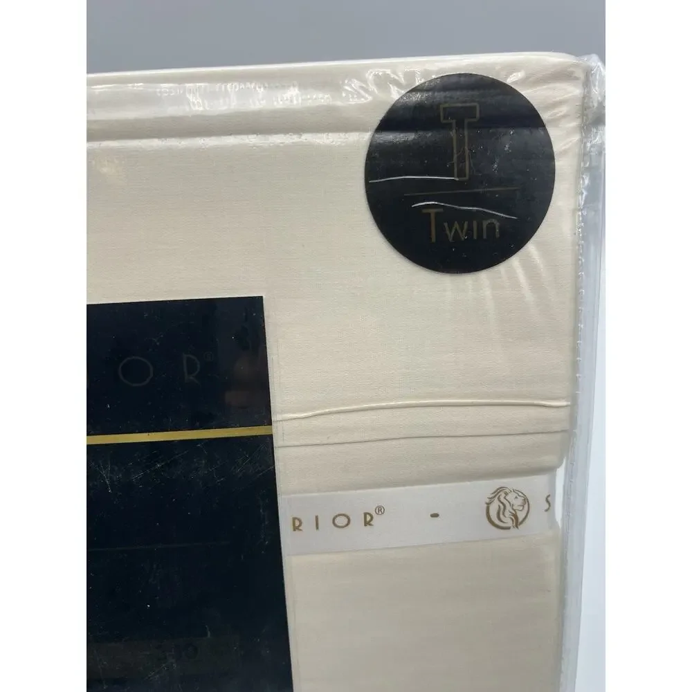 Superior Twin Ivory Sheet Set 300TC Egyptian Cotton Deep Pocket Bedding